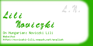 lili noviczki business card